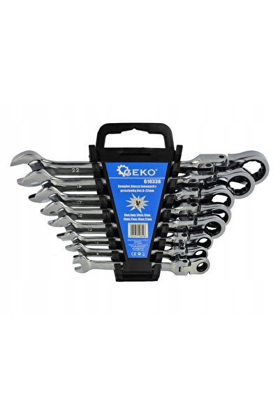 Gekoahşap Set de chei fixe cu clichet 8-22mm 8 piese CRV G10338