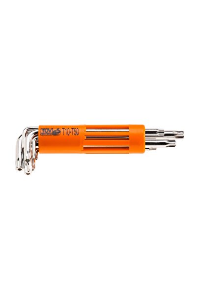 NEO Tools Chei imbus NEO TORX cu orificiu lung – Set de 8 chei TORX