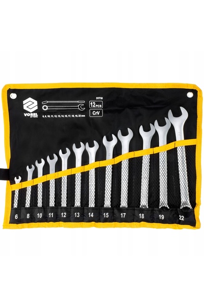 VOREL by YATO Set de chei combinat CV, 12 piese, 6-22mm, cu husă.