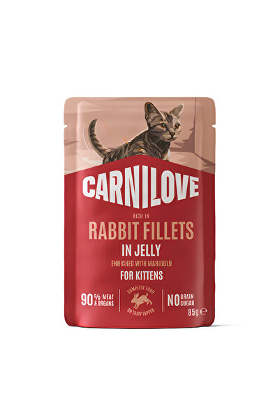 Carnilove طعام القطط الجيلاتيني الغني بالخراف والمعزز بزهرة القطيفة للقطط الص...