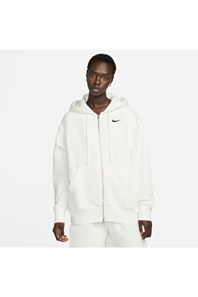 Nike W NSW PHNX FLC FZ OS HOODIE DQ5758-133 Εκρού XL