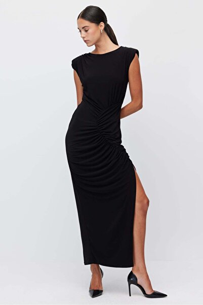PAULMARK Women's Slit Detailed Dress