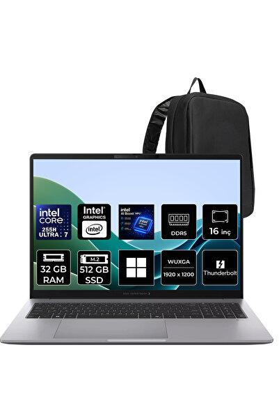 ASUS ExpertBook P3 G1 Core Ultra 7 255H 32GB RAM 512GB SSD 16" FHD+ Win11 Pro...