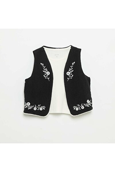 KIABI Tank top and sleeveless cardigan set BLACK