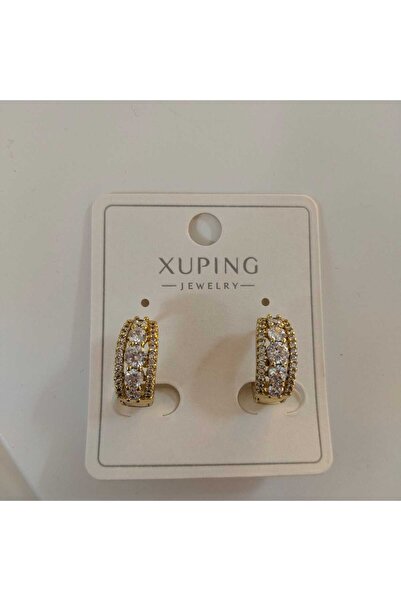XUPING JEWELRY أقراط دائرية يومية مرصعة بحجر الزركون
