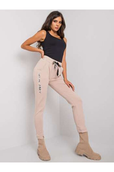 Relevance Pantaloni Trening Dama, RELEVANCE, Bumbac, Sport, Bej, model RV-DR-...