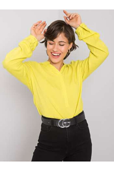 rue parıs Women's Shirt, RUE PARIS, Cotton, Long Sleeve, Lime, model EO-KS-14...