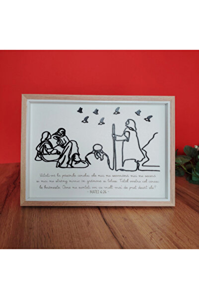 CREATIVITATEPLUS Tablou din mdf Isus si ucenicii, 32x23cm