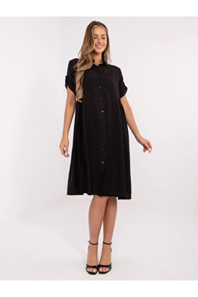 Italy Moda Rochie Dama, ITALY MODA, Poliester, Rochie evazata, Negru, model M...