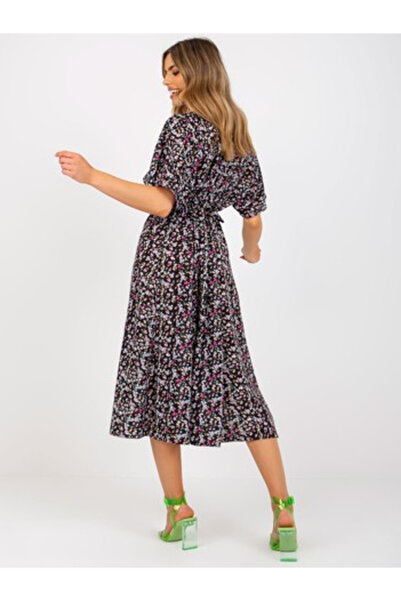 rue parıs Rochie Dama, RUE PARIS, Rochie evazata, Negru, model CHA-SK-0845-3.09P