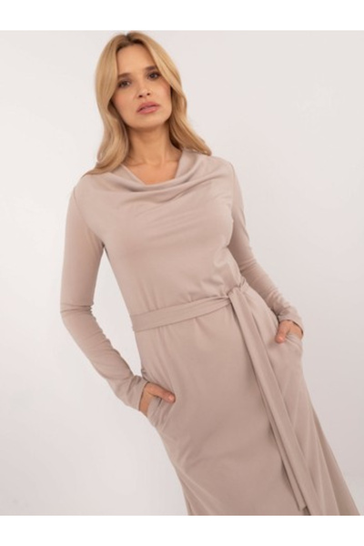 LAKERTA Rochie Dama, LAKERTA, Viscoza, Rochie dreapta, Bej, model LK-SK-50979...