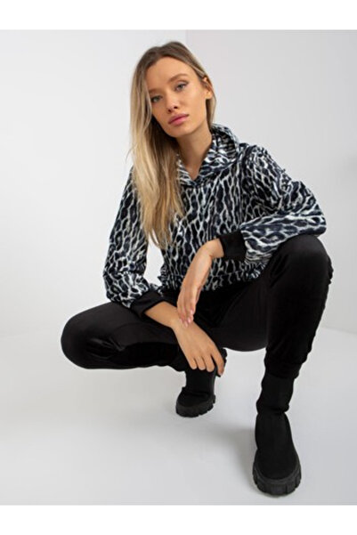 rue parıs Compleu Dama Maneca lunga, Animal print, RUE PARIS, Negru Casual Mo...