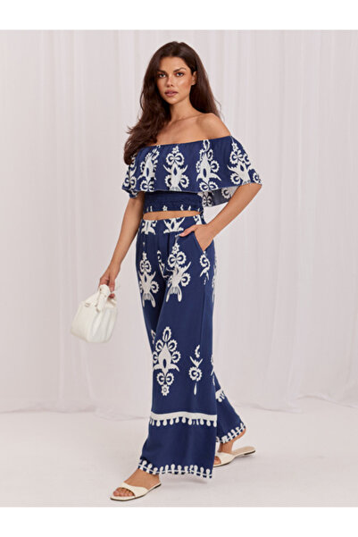 Italy Moda Compleu Dama Fara maneci, Boho, ITALY MODA, Bleumarin Model MO-KM1...