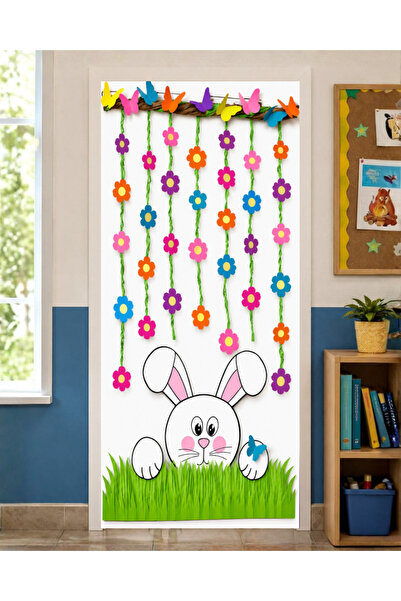 PROMISEBACKDROP2 زينة باب مرنة مقاس 190x75 سم، زينة باب من القماش، بتصميم أرن...