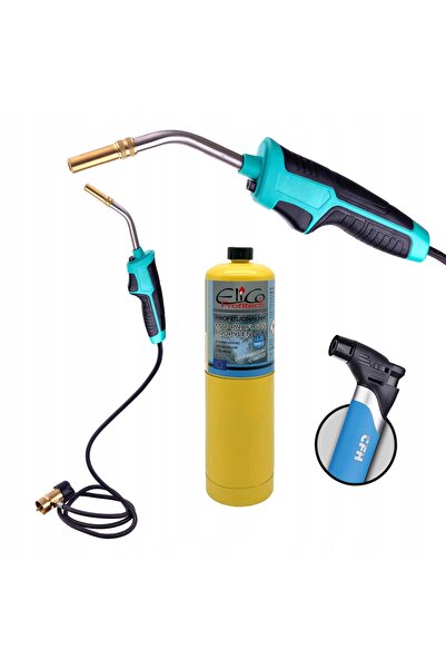 TC Technic Arzător cu gaz MAPP Propan Turbo Piezo pentru lipit, furtun 120cm,...
