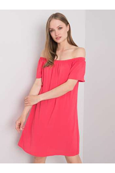 Fresh Made Rochie Dama, Fresh Made, Viscoza, Maneca scurta, Coral, model D737...