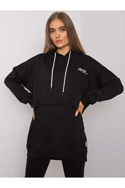 Relevance Women's Sweatshirt, RELEVANCE, Cotton, Long Sleeve, Black, model RV...