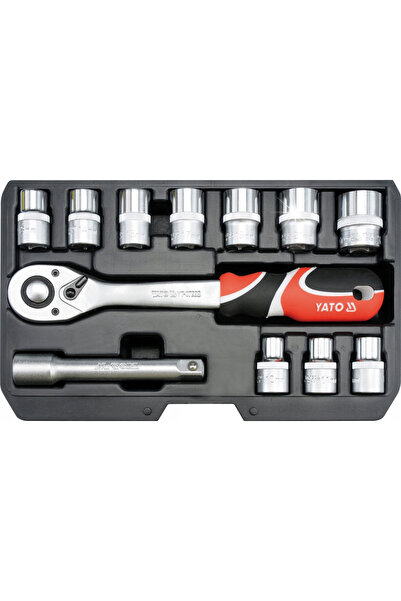 yato Set de scule chei tubulare 1/2'' 12 piese. 10-24mm
