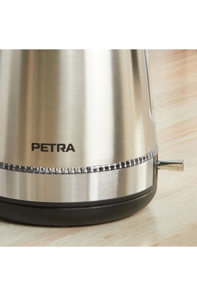 petra Fierbător electric argintiu cu filtru anti-sală 3000 W SALTER 1,7 L