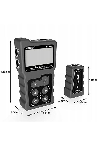 NO BRAND Tester Avansat de Cabluri de Rețea RJ-45 Noyafa NF-488 PoE Ecran LCD PL