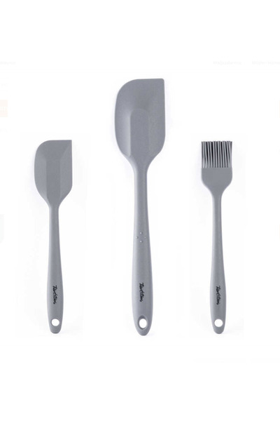 Tantitoni -8695835401904-SOFT SET3SFG-GRİ RENKLİ 3LÜ SİLİKON SPATULA VE FIRÇA...