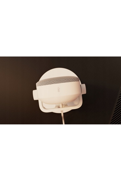 Krux Microfon USB alb, panou interschimbabil, buton de volum, Mute, USB-C