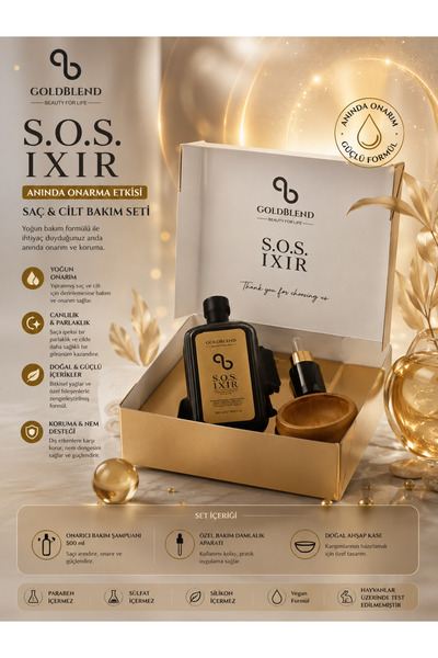 Gold Blend S.O.S. IXIR Anında Onarıcı Saç Bakım Seti - Saç Yenileyici ve Yoğu...