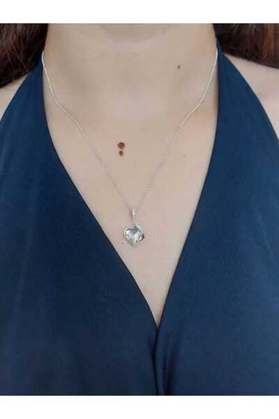 bijoux uniques Pinterest Hologram Heart Model Steel Necklace