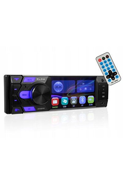 Blow RADIO AUTO 1-DIN ECRAN 4 INCH BLUETOOTH USB RDS TELECOMANDA BATERIE SET
