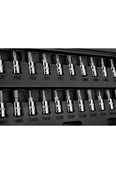 NEO Tools Set de chei tubulare, 1/4”, CrV, 46 de piese.