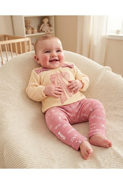Ege Bebek 100% Cotton 0-3-6-9-12 Months Baby Girl Bowknot Thin Seasonal 2-Pie...