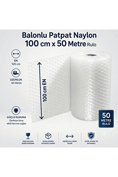 Balonlu PatPat Naylon 100 cm Enli 50 metre - Sağlam Yapı