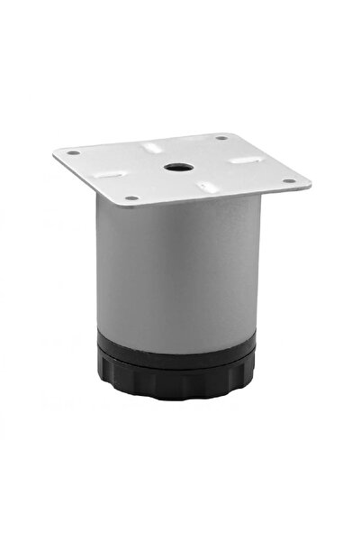 OEM WAW furniture leg, Ayagi, D 60, H 100, adjustable, metallic, aluminum finish
