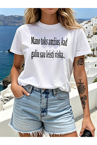KYMC07 Women's Lithuanian Phrase T-Shirt "Aš Daro Taip Gali" (I' Enough to Af...