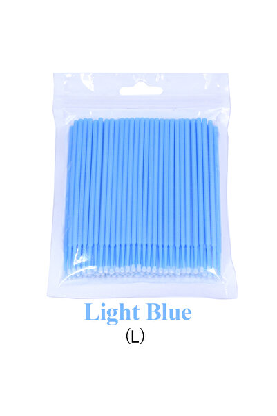 Choice18 100pcs light blue 100PCS/Bottle Eyelash Extension Micro Cleaning Swa...