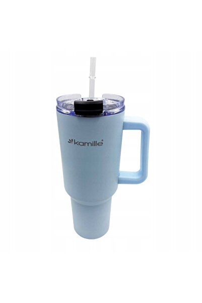 herbacin kamille Cana termică rezistentă tip termos 1200ml cu mâner și pai KM...