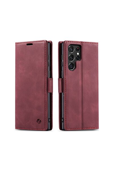 spacecase Husă tip carte din piele pentru Galaxy S22 Ultra, cu funcție portof...