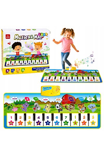 LeanToys Covoraș muzical educativ Pianinko cu sunete de animale și instrument...