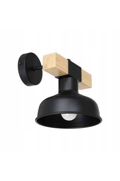 Eko-Light Sp. z o.o. Aplica de perete FARO NEGRU/LEMN 1xE27 60W