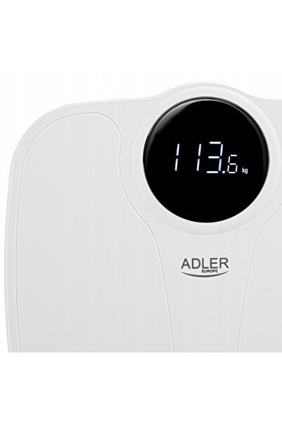adler Cântar electronic de baie din sticlă, de înaltă precizie, cu afișaj LED...
