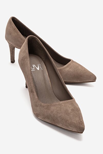 LuviShoes Pantofi cu toc pentru femei CLYDE din piele naturală de căprioară d...
