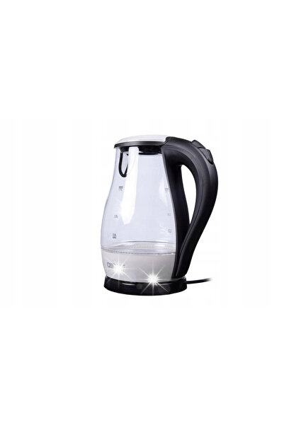 Camryn's Fierbător electric fără fir din sticlă 1,7L 2200W LED alb