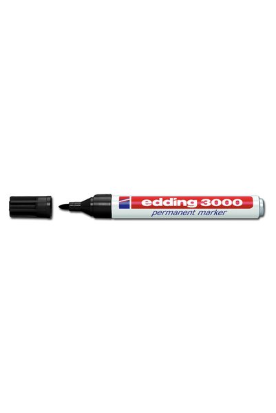 Edding ανεξίτηλος μαρκαδόρος 3000, 1.5-3mm, επαναγεμιζόμενος, μαύρος
