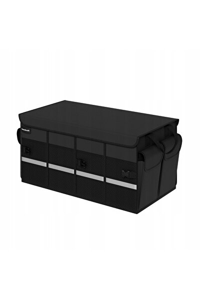 bauerkraft Organizator pliabil antiderapant pentru portbagaj auto, negru