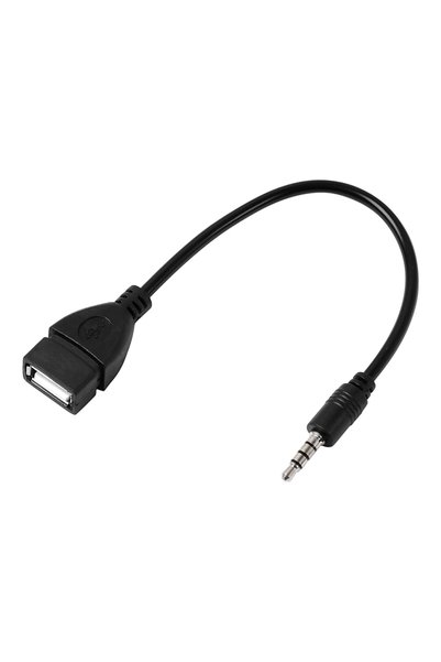 POWERTECH καλώδιο 3.5mm σε USB 2.0 female CAB-J055, 0.5m, μαύρο