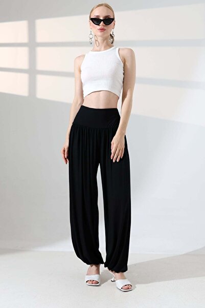 ModaPlaza Women's Viscose Fabric High Waist Elastic Cuff Shalwar Trousers 22367