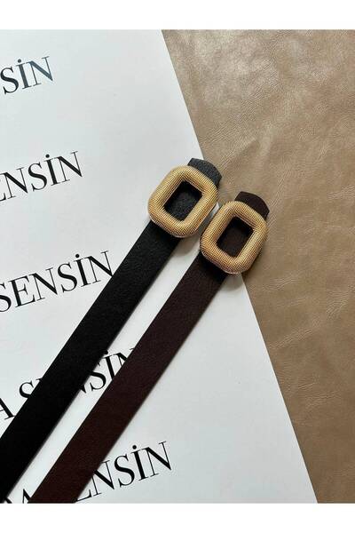 LİA KEMER 2-pack Lord Oval Gold Buckle Belt Ζώνη μέσης Ζώνη για παλτό Ζώνη γι...
