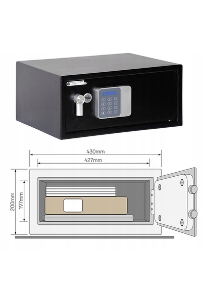 Yale Sejf electronic YLG 200 DB2, cu cheie