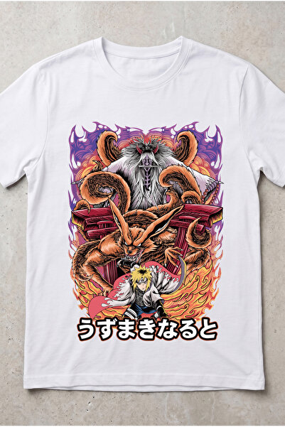 Silkensoul Naruto Uzumaki Anime Printed Standard Cut Unisex Tshirt