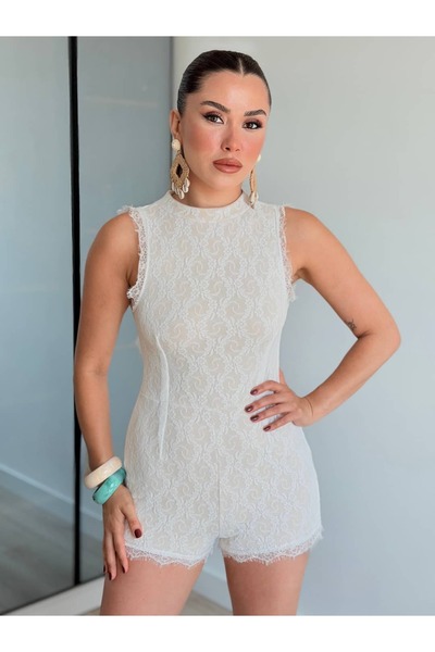 ROUPAS COLLECTİON Dantel İç Astarllı Tulum